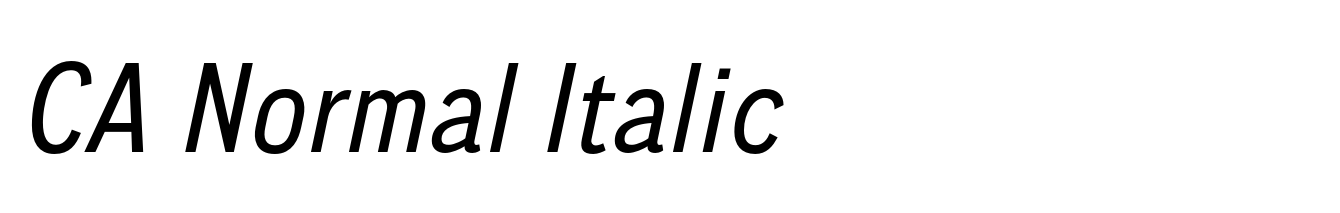 CA Normal Italic